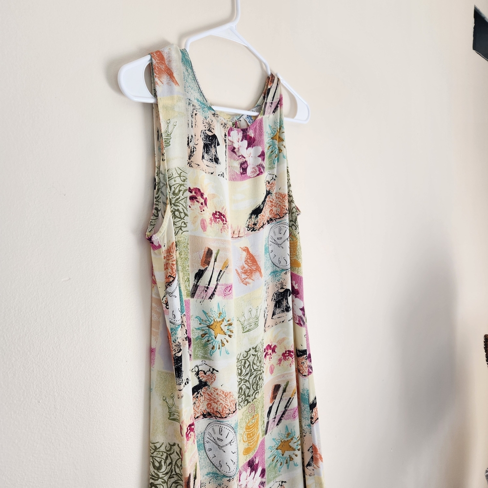 Vibrant Parisian Chic Inspired Patchwork Sleevele… - image 3